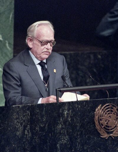 SAS le Prince Rainier III en 1995 pour les 50ans de l'ONU