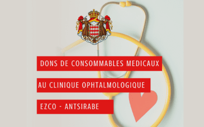 La Clinique ophtalmologique EZCO Antsirabe reçoit des équipements et consommables médicaux